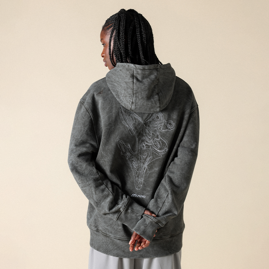 Mizuno Sportstyle FloraTech Hoodie Peat Charcoal